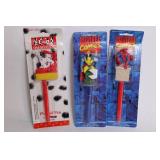 Set of 3 Novelty Character Pens - Marvel Comics and 101 Dalmatians
