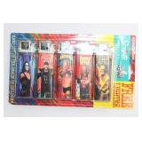 Set of 5 Scripto Wrestler Themed Lighters