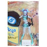 Space Channel 5 Evila Action Figure with Mic and Base - Sealed Package