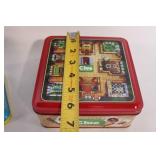 Set of 2 Decorative Tin Lunch Boxes - Clue and Harveytoons Themes