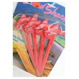 Set of 4 Sand Shark Beach Towel Stakes