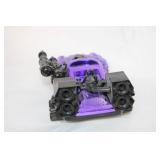 Purple Metallic Toy Car with Dual Exhaust and Rocket Launchers