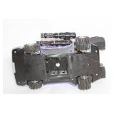 Purple Metallic Toy Car with Dual Exhaust and Rocket Launchers