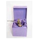 Handcrafted Glass Ornament with Traditional Dancer Figurine in Gift Box