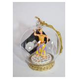Handcrafted Glass Ornament with Traditional Dancer Figurine in Gift Box