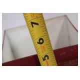 Antique Red and Gold Embossed Jewelry Box