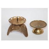 Set of 2 Vintage Brass Candle Holders - Japan