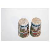 Pair of New Orleans Themed Ceramic Salt and Pepper Shakers
