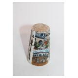 Pair of New Orleans Themed Ceramic Salt and Pepper Shakers