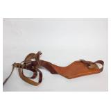 Vintage Leather Shoulder Holster with Adjustable Straps