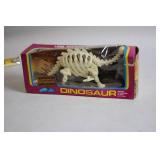 Vintage Wind-Up Walking Dinosaur Skeleton Toy in Original Box