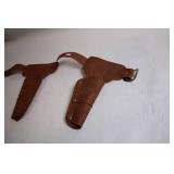 Leather Dual Western Holster Gun Belt