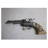 Vintage Cap Gun with Ornate Details and Ivory-Look Handle
