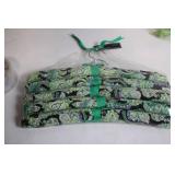 Set of 5 Paisley Fabric Padded Hangers with Metal Hooks