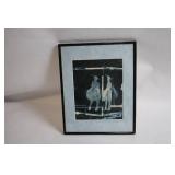 Framed Ethereal Artwork Print in Blue Tones