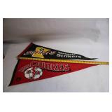 Vintage NASL Minnesota Strikers and Earthquakes Pennants