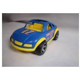 Tonka Blue Plastic Race Car with Yellow Accents - Number 17