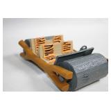 Vintage Flintstones Car Toy with Tiger Stripe Upholstery
