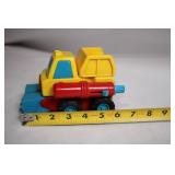 Vintage Playskool Transformers-Style Red & Yellow Toy