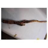 Handcrafted Walking Stick with Feather Detail