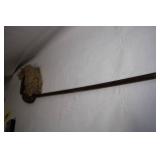 Vintage Wooden Hobby Horse Toy with Wool Mane