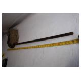 Vintage Wooden Hobby Horse Toy with Wool Mane