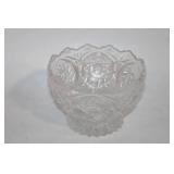 Set of 2 Vintage Decorative Glass Bowls - Carnival Glass and Clear Crystal