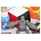 Assorted Lot of Vintage Toys and Trinkets including Cars and Figures