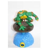 1990s Teenage Mutant Ninja Turtles Michelangelo Figure on Interactive Base