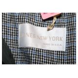 Jones New York Green Trench Coat with Checkered Lining