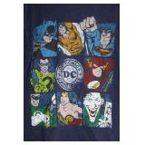 DC Comics Navy T-Shirt with Superhero Design, Size L