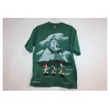 XL Green Warner Bros T-Shirt with Animaniacs and Pyramid Design