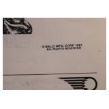 1981 Bally Fathom Game Manual