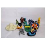 Collection of 10 Vintage and Modern Action Figures and Toys