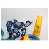 Collection of 10 Vintage and Modern Action Figures and Toys