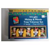 Mickey & Minnie 10 Light Christmas Tree Trimmer Set