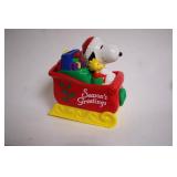 Set of Christmas Themed Items Including Holiday Decorations and Collectible Figurines