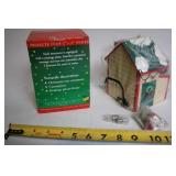 Set of Christmas Themed Items Including Holiday Decorations and Collectible Figurines