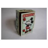 Vintage Mickey Mouse Tin Bank with Castle Design