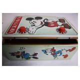 Vintage Mickey Mouse Tin Bank with Castle Design