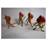 Set of 11 Vintage Plastic Dinosaur Figures with Vibrant Colors