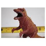 Set of 11 Vintage Plastic Dinosaur Figures with Vibrant Colors
