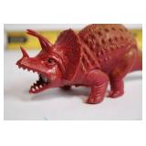 Set of 11 Vintage Plastic Dinosaur Figures with Vibrant Colors