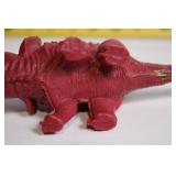 Set of 11 Vintage Plastic Dinosaur Figures with Vibrant Colors