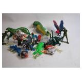 Collection of Vintage Action Figures and Dinosaur Toys