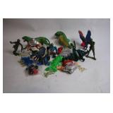 Collection of Vintage Action Figures and Dinosaur Toys