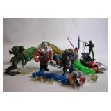 Collection of Vintage Action Figures and Dinosaur Toys