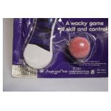 1985 Madballs Skull Face Paddleball Game