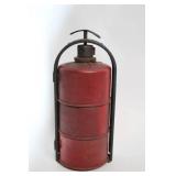 Antique Bolser Fire Extinguisher Set with Metal Holder