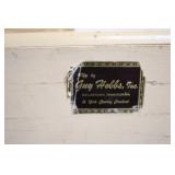 Vintage Hand-Painted Jewelry Box with Floral Design and White Handbag